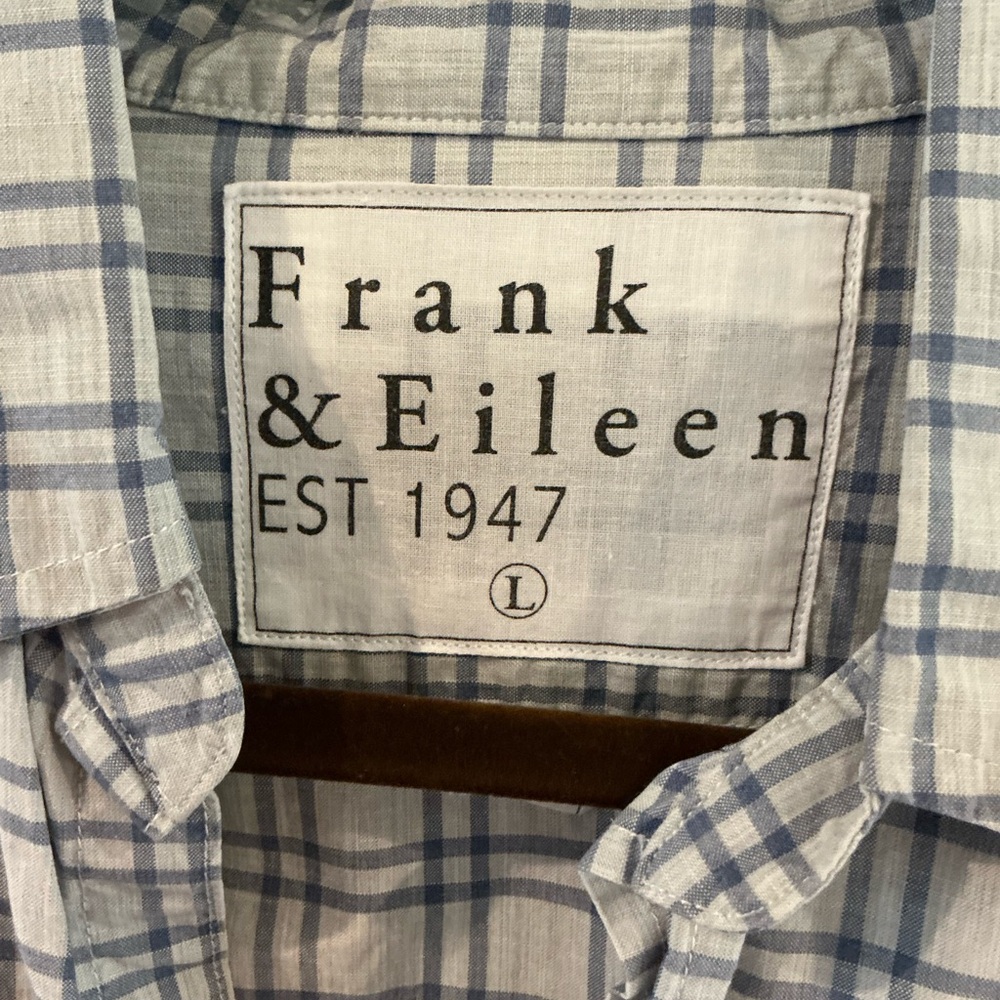 Frank & Eileen plaid button down Eileen top sz large